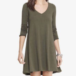 Express Olive Green Long Sleeve Dress